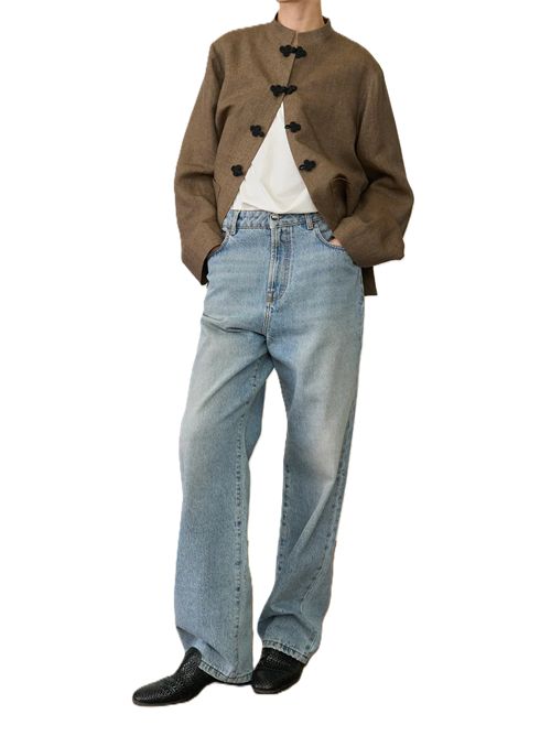 RÓHEPANKOU LINEN JACKET marrone Róhe | 419-11-180240 BROWN MELANGE